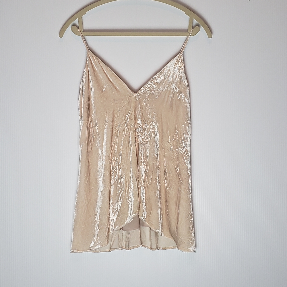 Theory Crinkle Velvet Tank Top